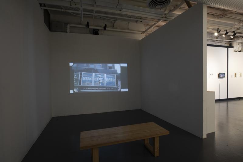 Installation view Revolution on Trial featuring work by Chloë Bass, 2020. Photo credit Jessica Smolinski.